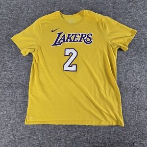 Nike Los Angeles Lakers Lonzo Ball 2 Yellow Dri FIT T Shirt Mens XL